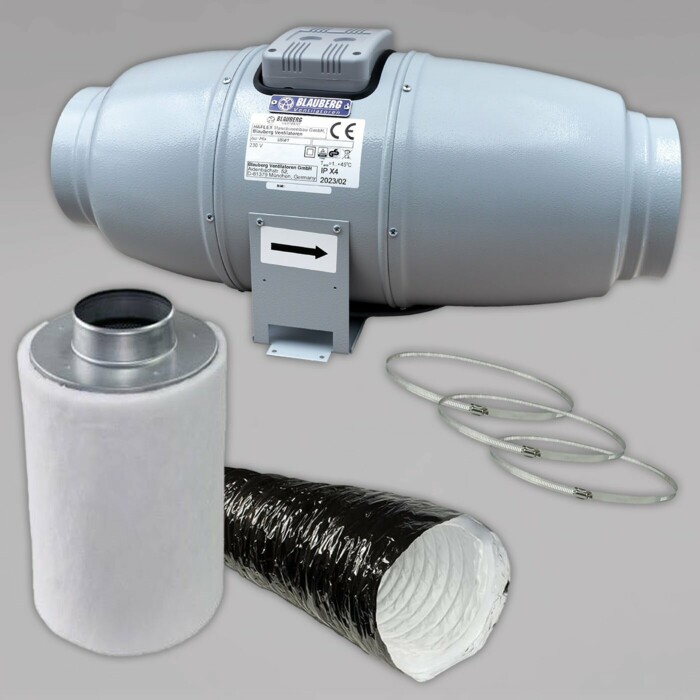 Blauberg Iso-Mix Silent Lüfter Abluft Komplettset 235/347 m³/h