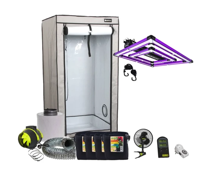 Einsteiger-Set-Empfehlungen und wichtiges Zubehör 4 Homebox 80x80x180 cm Growbox Set LED Lumatek ATS200W PRO