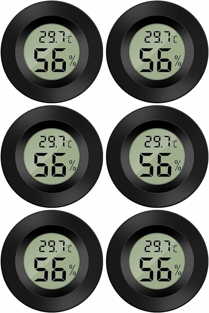 Zubehör für den Cannabis-Anbau 10 6x Mini LCD Digital Thermometer Temperatur Luftfeuchtigkeit