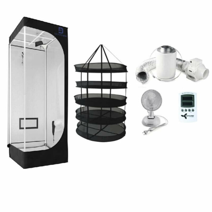 Ernte, Trocknen und Trimmen von Cannabis 4 Trocknungszelt GrowBox L